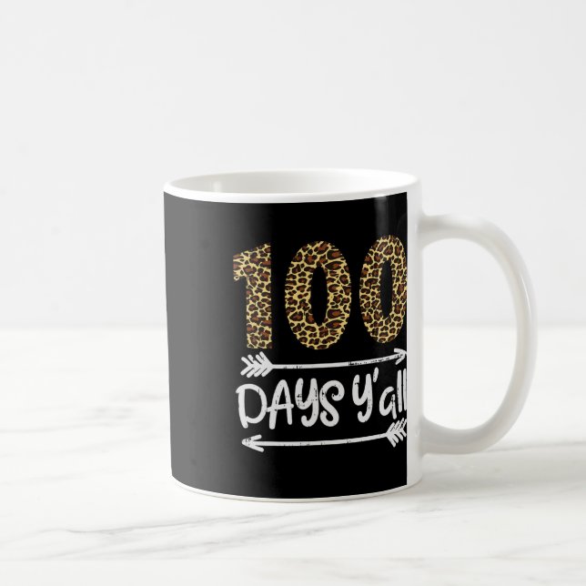 100 dagar på skolan allesammans Leopardskrivning 1 Kaffemugg (Höger)