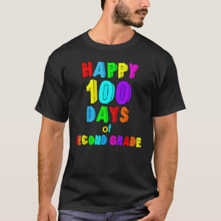 100 dagar på skolan andra klass glada lärare barn t shirt