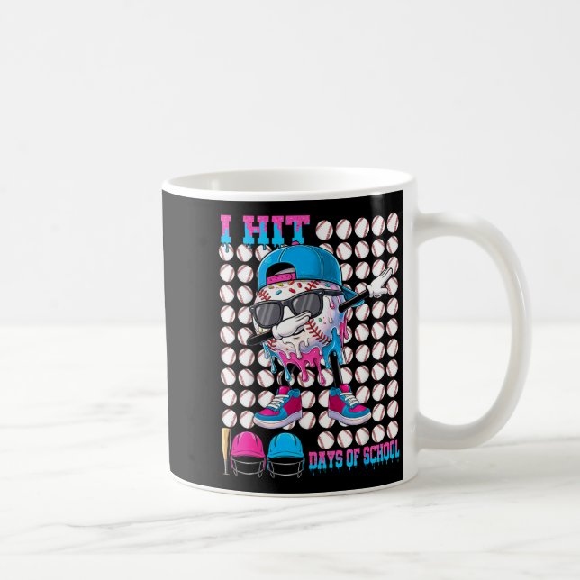100 dagar på skolan Baseball Drip Pojkar Kids 100: Kaffemugg (Höger)