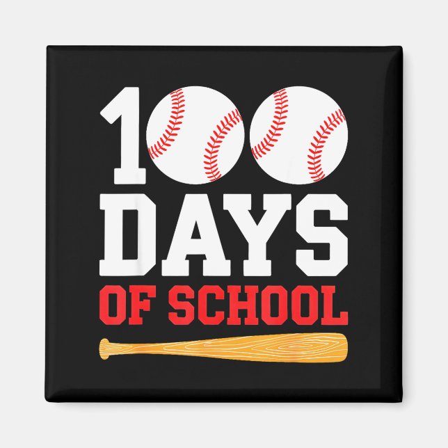 100 dagar på skolan baseboll pojkar 100 dagar smar magnet (Framsidan)