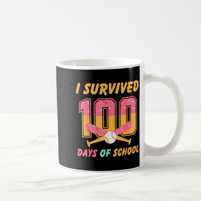 100 dagar på skolan baseboll pojkar barn 100:e dag kaffemugg (Höger)
