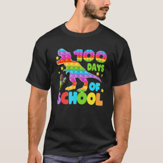 100 Dagar På Skolan Dinosaur Poppa Det Lärare Barn T Shirt