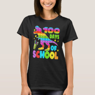 100 Dagar På Skolan Dinosaurie Poppa Det Lärare Ba T Shirt