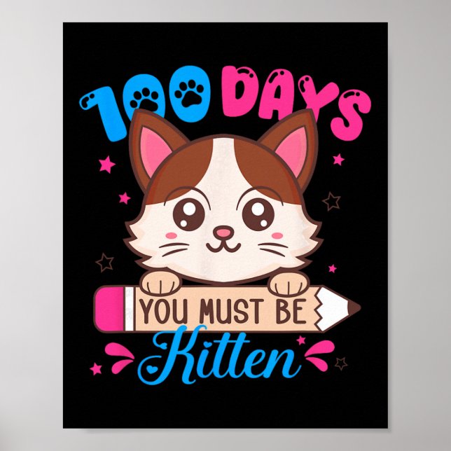 100 dagar på skolan du måste vara kattungälskare l poster (Framsidan)
