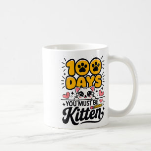100 dagar på skolan Du måste vara kattunge Katt 10 Kaffemugg