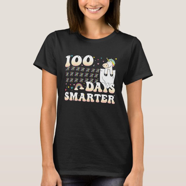 100 dagar på skolan Enhörning 100 dagar smartare 1 T Shirt (Framsida)