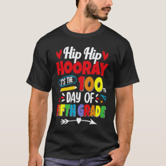 100 dagar på skolan för barn pojkar femte klass un t shirt