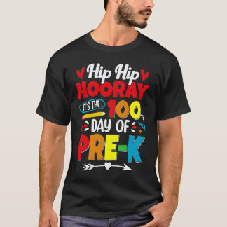 100 dagar på skolan för barn pojkar förskollärare t shirt