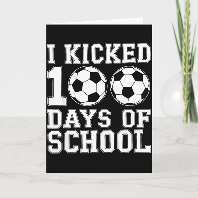 100 dagar på skolan fotboll pojkar barn 100:e dage kort (Framsida)