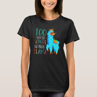 100 dagar på skolan Inga problem Llama Llama Lärar T Shirt
