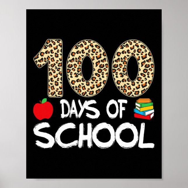100 dagar på skolan lärare leopard 100:e dagen i S Poster (Framsidan)