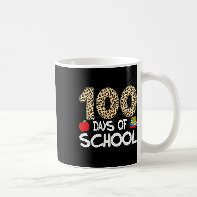 100 dagar på skolan lärare Leopard 100:e dagen på  Kaffemugg (Höger)