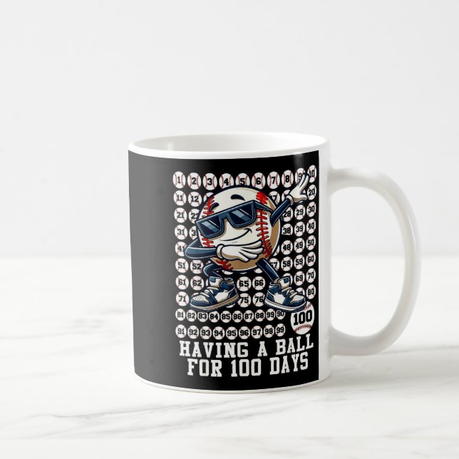 100 dagar på skolan pojkar Dabbing baseball 100:e  Kaffemugg (Höger)