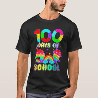 100 dagar på skolan Pop It lärare pojkar flickor T Shirt