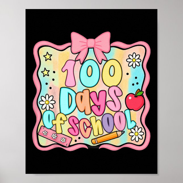100 dagar på skolan Preppy 100:e dagen på skolan L Poster (Framsidan)