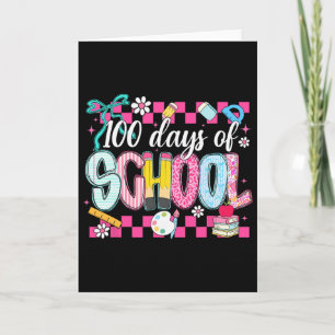 100 dagar på skolan Preppy Coquette Bow lärare bar Kort