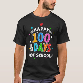 100 dagar på skolan Rolig lärare elev Glad 100 T Shirt