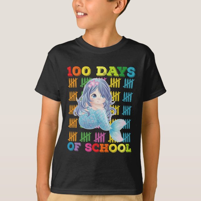100 Dagar På Skolan Siren Lärare Student T Shirt (Framsida)
