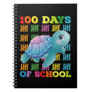 100 Dagar På Skolan Sköldpadda Lärare Elev Anteckningsbok
