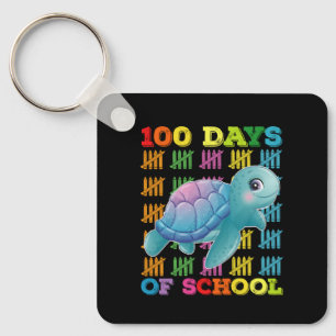 100 Dagar På Skolan Sköldpadda Lärare Elev Nyckelring
