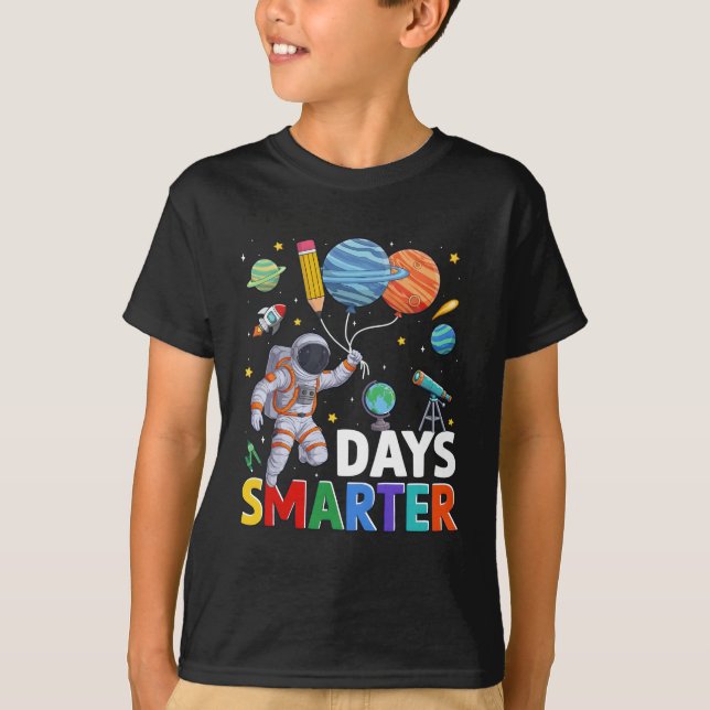 100 dagar på skolan Smarta astronauter rymden T Shirt (Framsida)