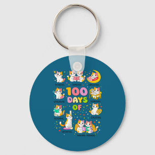 100 dagar på skolan smartare söta katter kattunge nyckelring