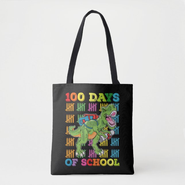 100 dagar på skolan T Rex dinosaurielärare elev Tygkasse (Framsida)