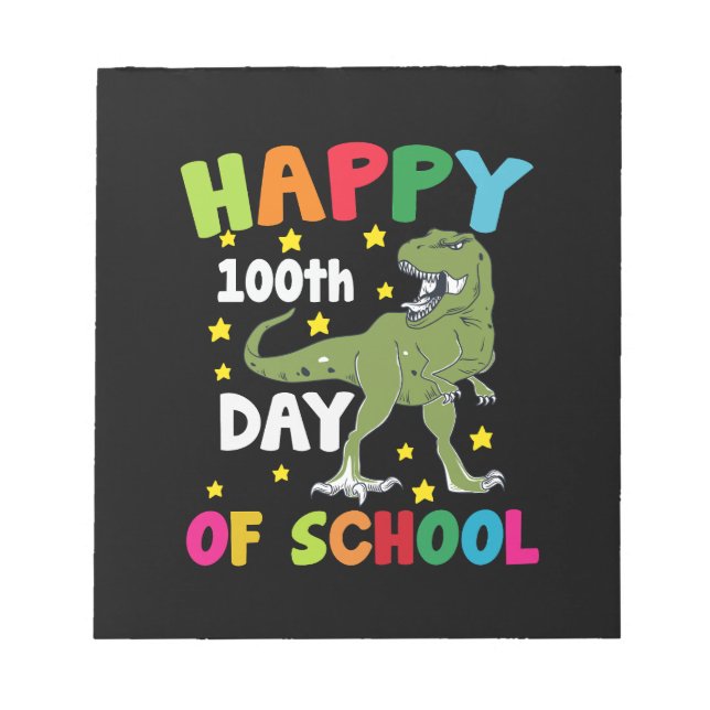 100 dagar på skolan Trex 100:e dagen i skolan  Anteckningsblock (Framsida)