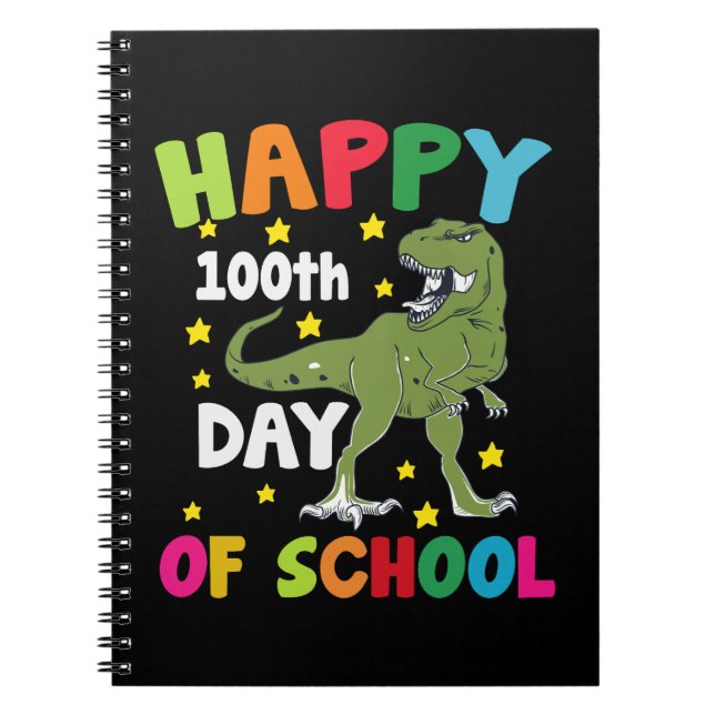 100 dagar på skolan Trex 100:e dagen på skolan  Anteckningsbok (Framsidan)