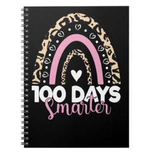 100 dagar Samrter Lycklig 100 dagar av skolregnbåg Anteckningsbok