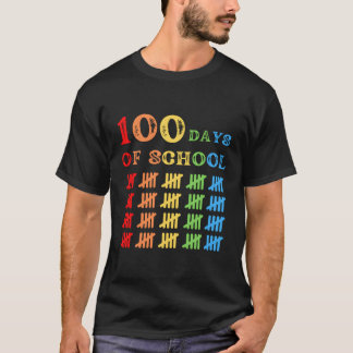 100 dagar sedan 100 dagar för skollärare i Student T Shirt