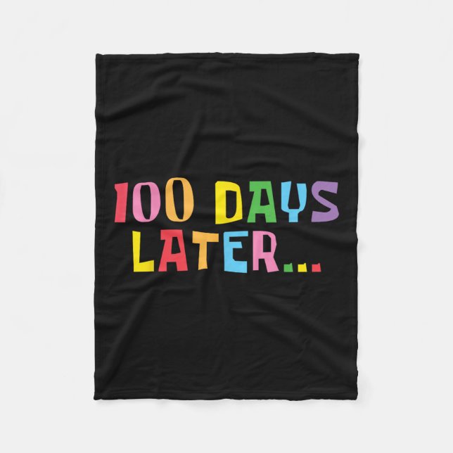 100 dagar senare 100 dagar för skollärarbarn fleecefilt (Framsidan)