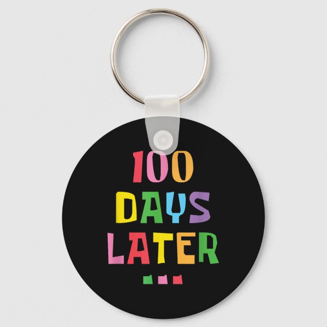 100 dagar senare 100 dagar för skollärarbarn nyckelring (Framsida)