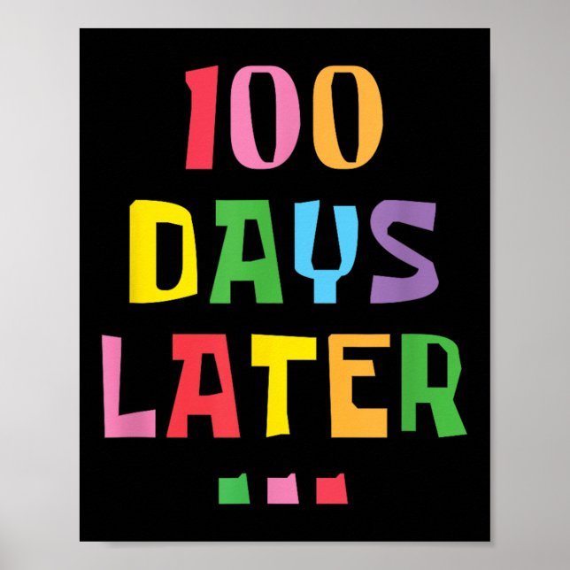 100 dagar senare 100 dagar för skollärarbarn poster (Framsidan)