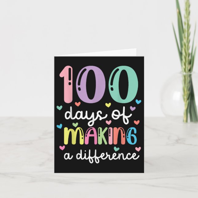 100 dagar Skapar skillnad 100 dagar i skolan Kort (Framsida)