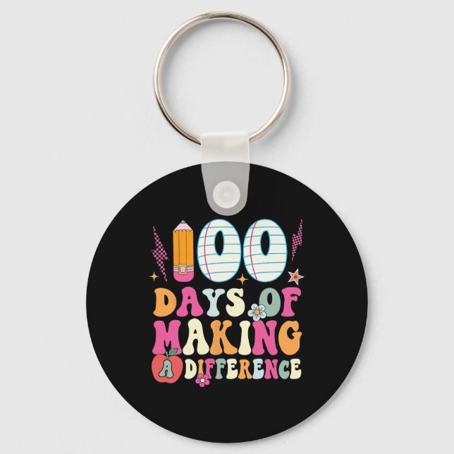 100 dagar Skapar skillnad 100 dagar i skolan Nyckelring (Framsida)