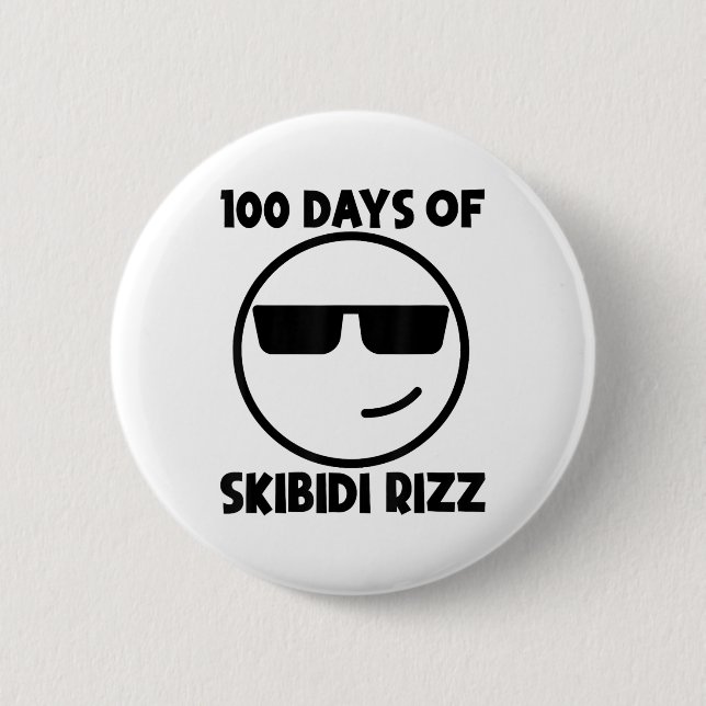100 dagar Skibidi Rizz Funny Coola 100 dagar Knapp (Framsida)