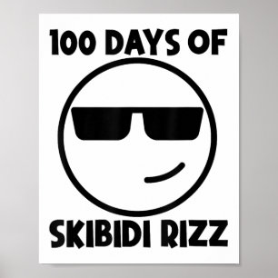 100 dagar Skibidi Rizz Funny Coola 100 dagar Poster