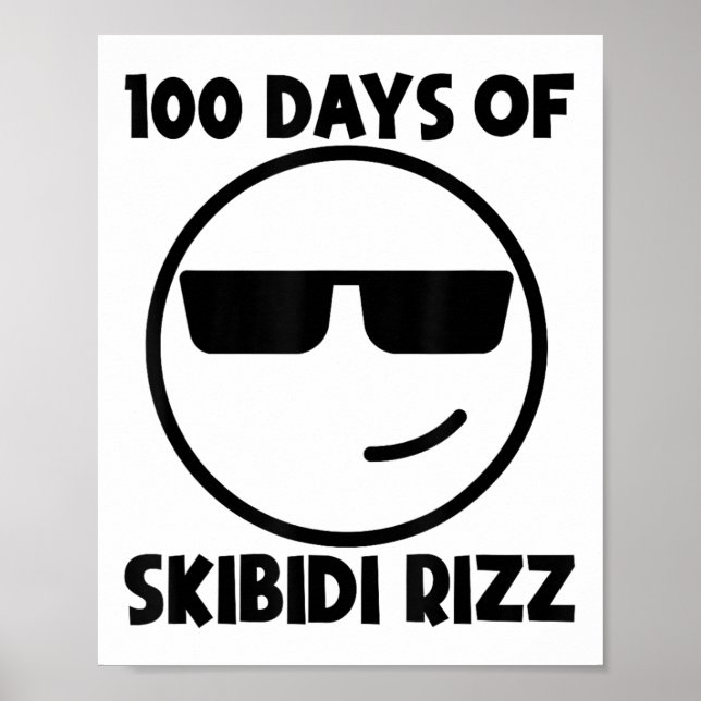 100 dagar Skibidi Rizz Funny Coola 100 dagar Poster (Framsidan)