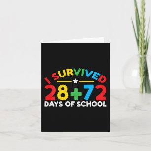 100 dagar skola I Överlevt 28 + 72 dagar Scho Kort