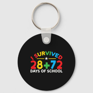 100 dagar skola I Överlevt 28 + 72 dagar Scho Nyckelring