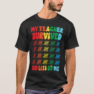 100 dagar skola lärare barn 100:e dagen av skolan t shirt