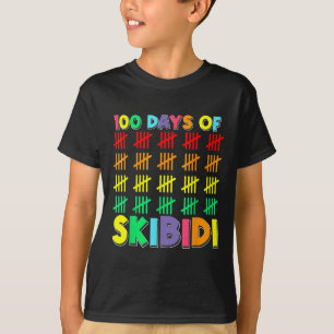 100 dagar Skola Skibidi Lycklig 100 dagar T Shirt