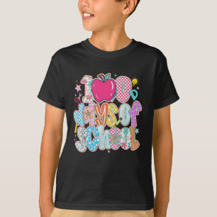 100 dagar skola Söt färgglad 100:e dag T Shirt