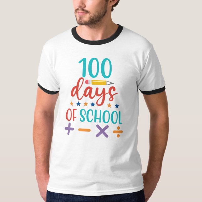 100 Dagar Skolavslutning Celebration T Shirt (Framsida)