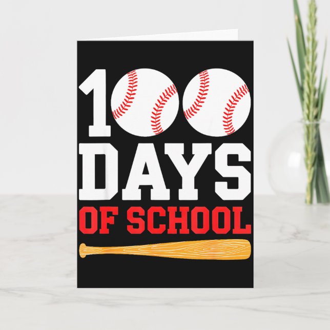 100 dagar skolbaseboll pojkar 100 dagar smartare  kort (Framsida)