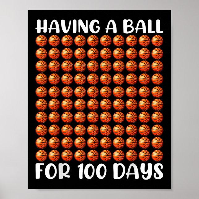 100 dagar skolbasket 100 dagar 100 dagar poster (Framsidan)