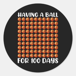 100 dagar skolbasket 100 dagar 100 dagar runt klistermärke