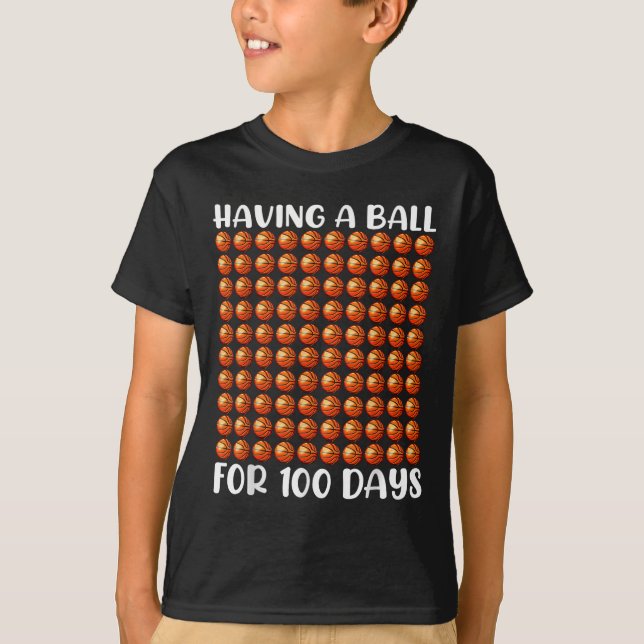100 dagar skolbasket 100 dagar 100 dagar t shirt (Framsida)