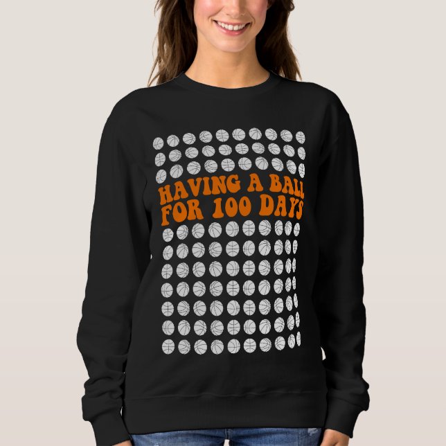 100 dagar skolbasket 100 dagar Bollar för T Shirt (Framsida)